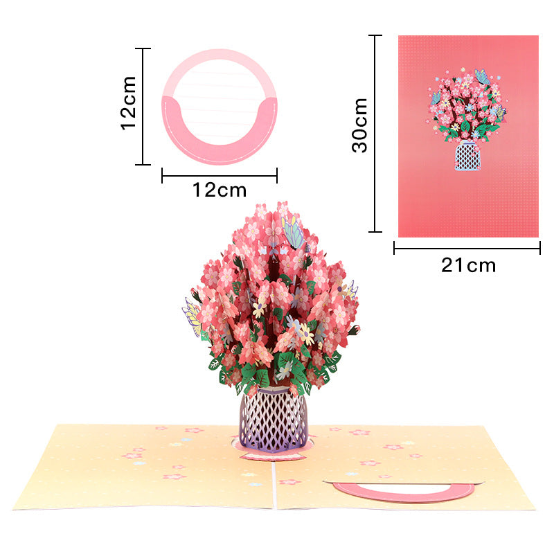 đ35K+ SOLD! đŒđ Forever-Blooming 3D Flower Pop-Up Cardâ Personalized Love Message & Everlasting Bloom đ