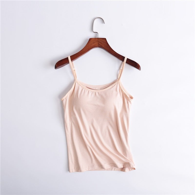 ✨【Padding Magic】Confidence Boost Tank ✨ | Adjustable Removable Pads | Ribbed Contour Fit | Instagram Worry-Free Outline