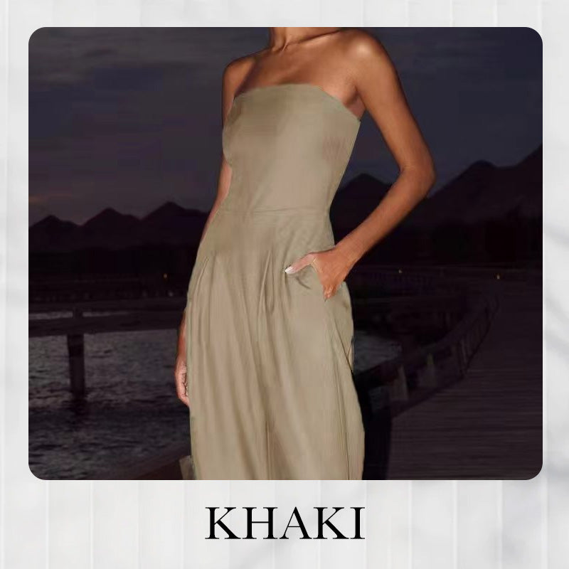 ✨Hot Sale✨Women's Off Shoulder Wide Leg Jumpsuit 👑 This Jumpsuit Will Make You Feel Like a Queen!