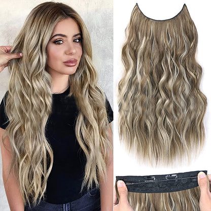 💖This Week's Hot Sales - 50% OFF🤩Women's Gradient Long Wavy Hair Wig, One-Piece with Adjustable Fit