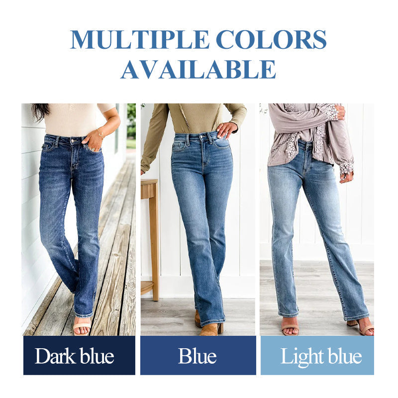 Hot Sale 49% Off👖Tummy Control High-Stretch Jeans - Smooth Waist Panel, Butt-Contouring Pockets, Soft Feel 🍑