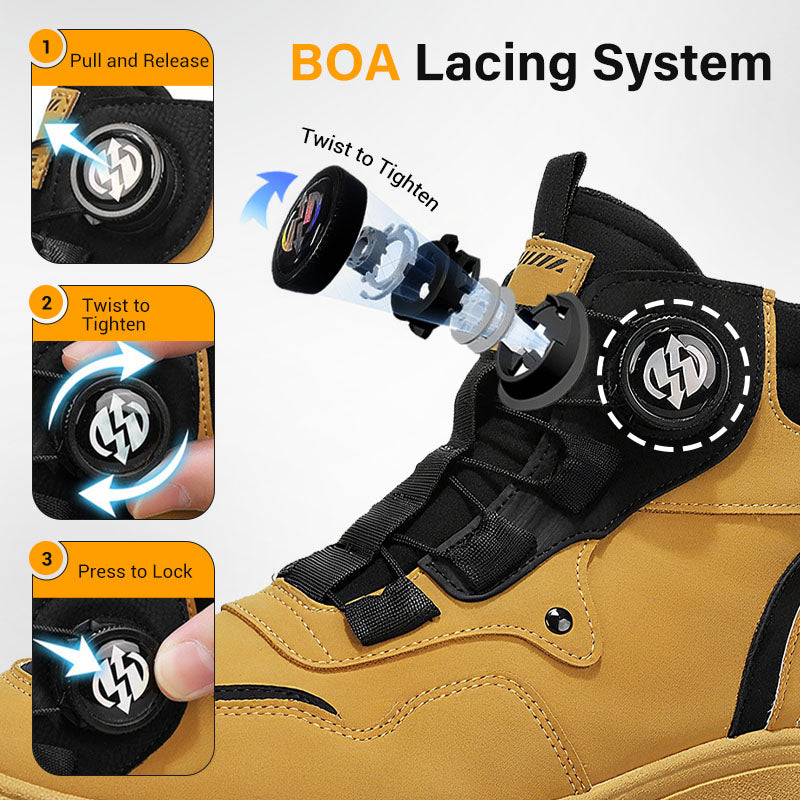 🔥49% OFF🔥Men's Outdoor Swivel Buckle Work Shoes 🔄👞 – Waterproof 💦, Anti-slip 🚶‍♂️, Comfortable , Breathable 🌬️