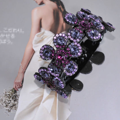 Crystal Flower Embellished  Hair Clips