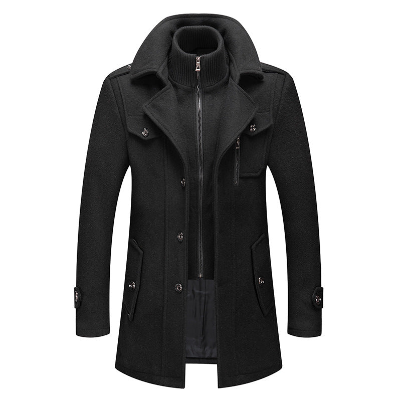 ⏳Limited-Time 50% Off⏰Men Classic Blends Wool Trench Coat 🧥