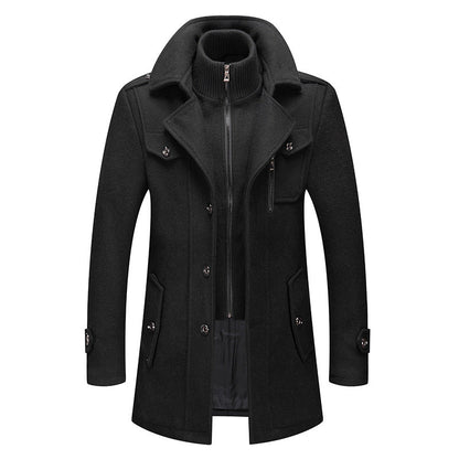 ⏳Limited-Time 50% Off⏰Men Classic Blends Wool Trench Coat 🧥