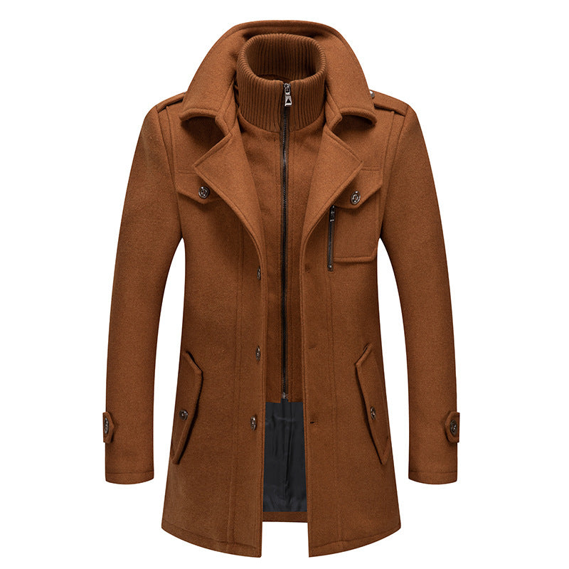 ⏳Limited-Time 50% Off⏰Men Classic Blends Wool Trench Coat 🧥