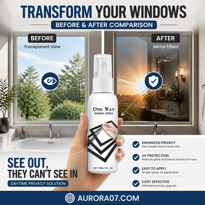 ☀️50% OFF Reflective Window Spray 🏆✨One-Way Mirror Privacy Shield for Home & Car💨