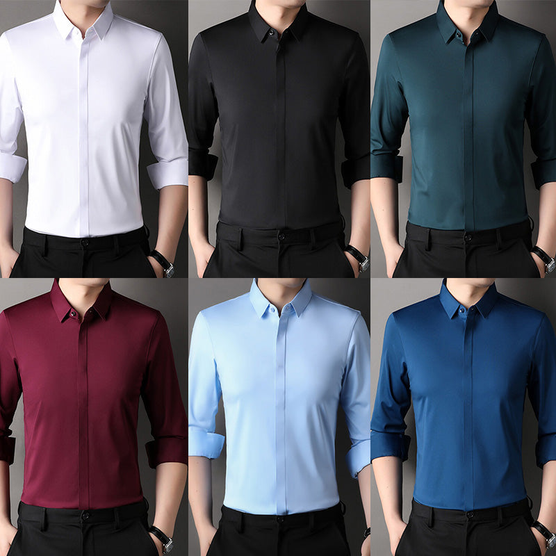 🔥2025 Hot Sale🔥Men's Wrinkle-Free Button-Down Shirt