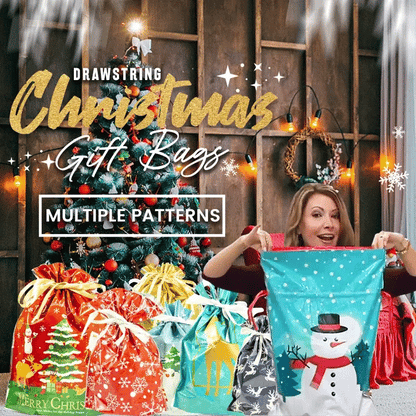 🔥Christmas Sale 49% OFF🎅Drawstring Christmas Gift Bags (Biodegradable)🎁