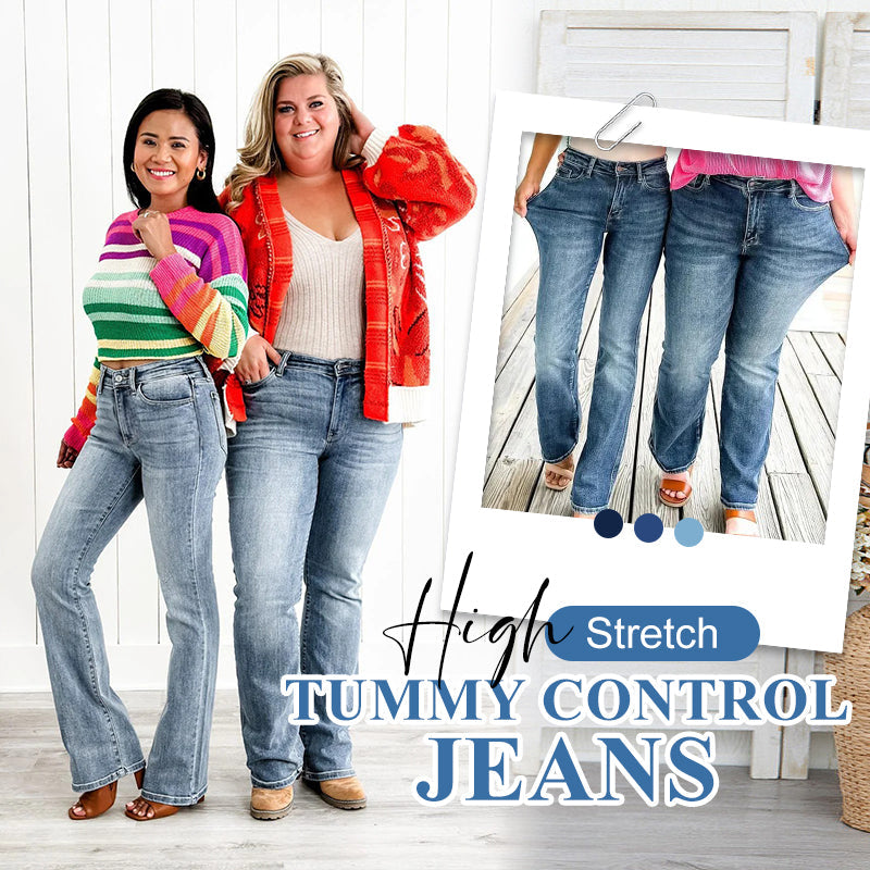 Hot Sale 49% Off👖Tummy Control High-Stretch Jeans - Smooth Waist Panel, Butt-Contouring Pockets, Soft Feel 🍑