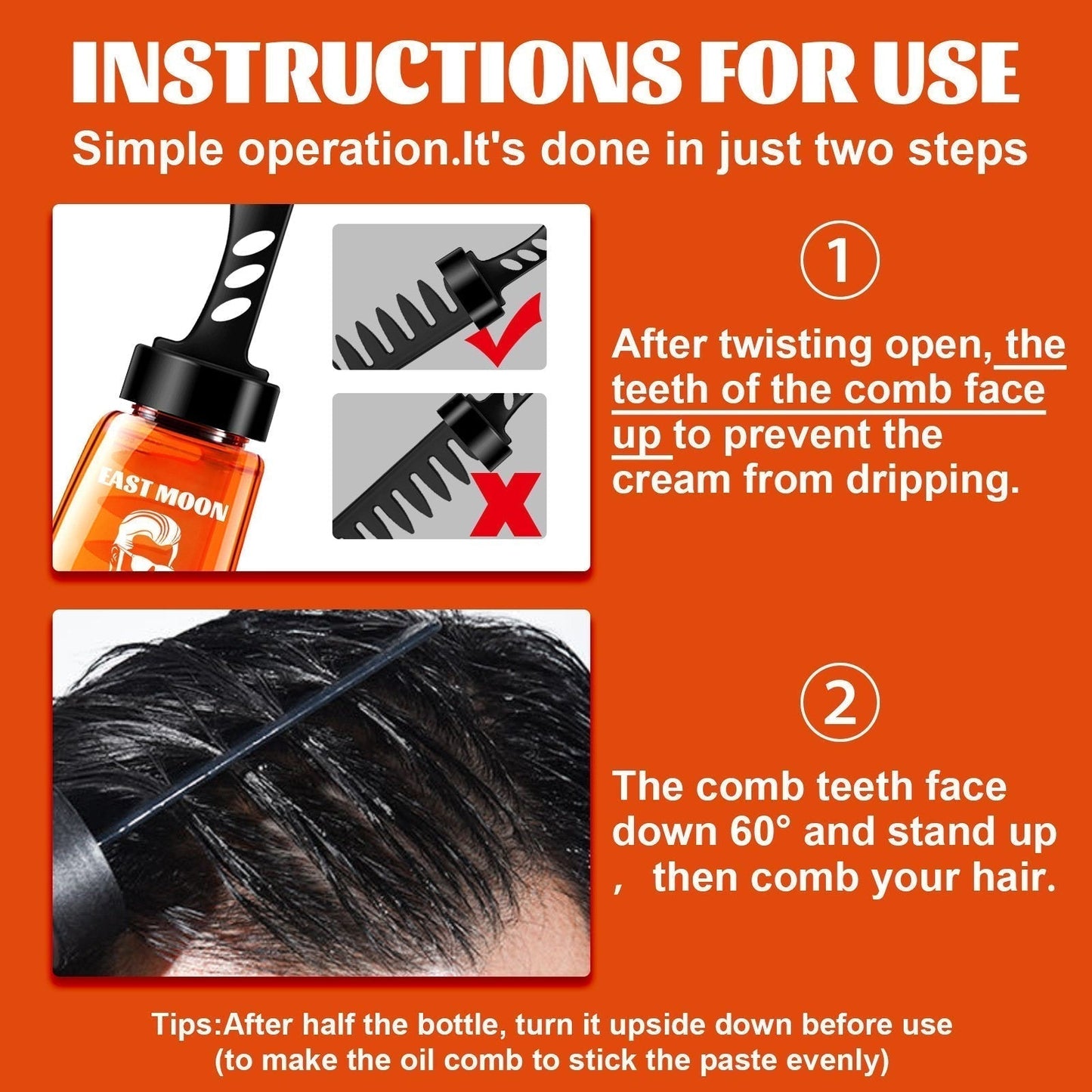 One-comb shaping-Styling Gel Comb | Sweat-Resistant Gel | Non-Greasy Formula