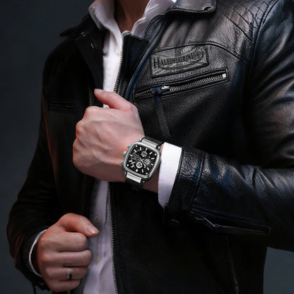 ⚡Hot Sale 50% Off⚡Multi Functional Waterproof Quartz Men's Square Watch Silicone Tape