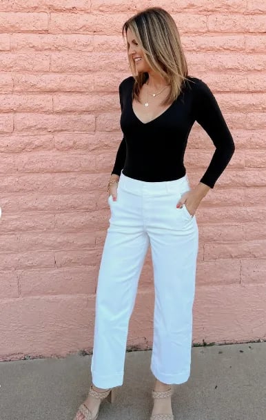 🔥2025 HOT SALE🔥Stretch Twill Cropped Wide Leg Pants | High Waist | Loose & Comfortable