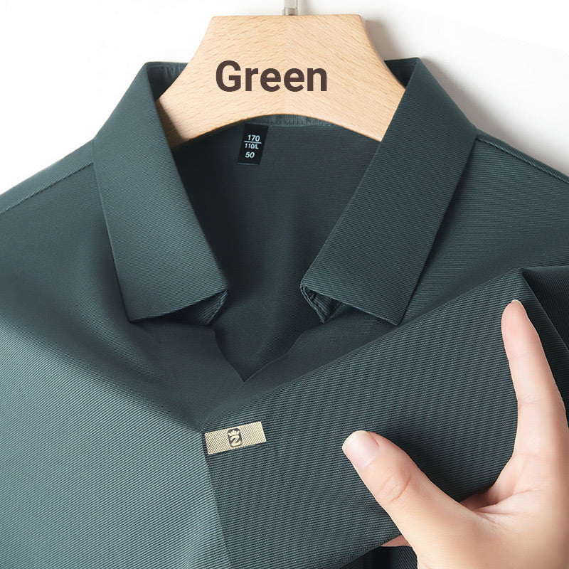 🎁Hot Sale 55% OFF⏳Men’s Casual Lapel Breathable Wrinkle-free T-shirt👔