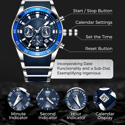 🔥Hot Sale 50% Off🎁Men's Waterproof Multifunctional Quartz Watch