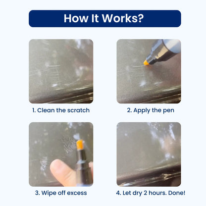 Step-by-step guide on how to use the All Cars Magic pen with images and text.