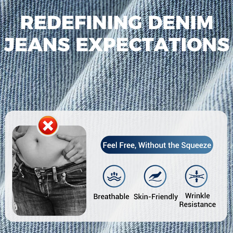 🌸Summer Special Offer 50% Off🌸High Waisted Lace Splicing Jeans