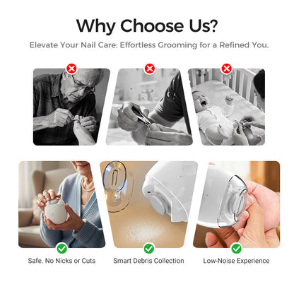 🎁Year-End Sale 50% OFF⚡Universal Automatic Fingernail Grinder for Adults and Children