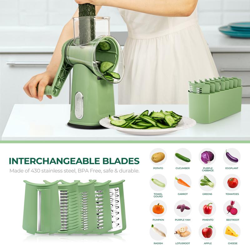 💥Kitchen Ally 5-in-1 Food Chopper👨‍🍳Safe Lock Design, Easy-Clean Removable Blades & Anti-Jam Pulse Mode