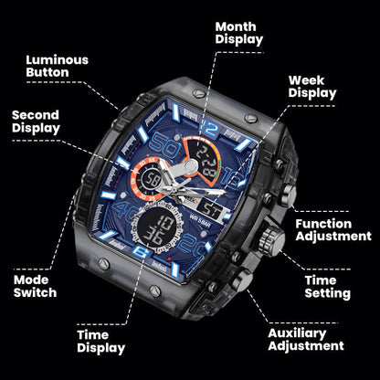 ⚡LED Backlight+Stopwatch Technique💥Smael Technology Style Digital Watch