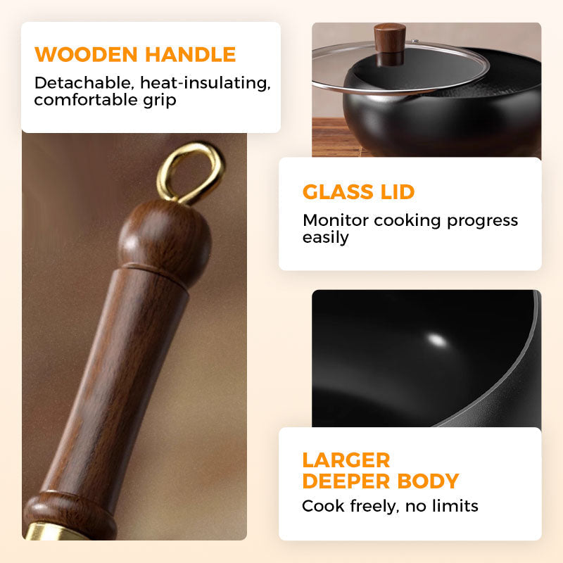 ⏳Time-limited Special 50% Off⌛Uncoated Thick Iron Pot