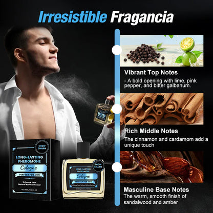 🚀Long-Lasting Pheromone Cologne for Men❤️‍🔥 - “Midnight Ember” Extrait | Oil-Based 30%+, 24-Hour Sillage, Amber-Vanilla-Spice 🌙🔥