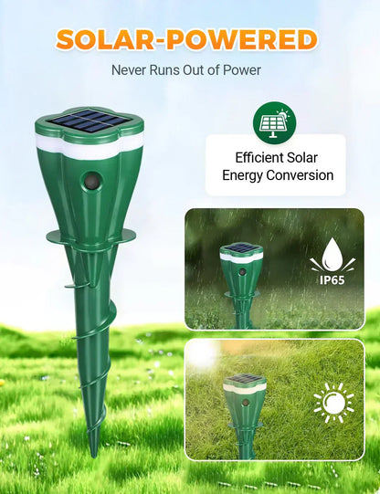 🌱 LIMITED-TIME 50% OFF! ✨ Solar Powered Mole Repellent – Waterproof, Vibration, Eco-Friendly 🐾