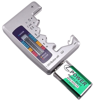 Last day📢📢50% off! ✨ Universal Battery Tester – Checks AA, AAA, 9V, Button & More Batteries in 3 Seconds! Compact, Accurate🔋⏱️