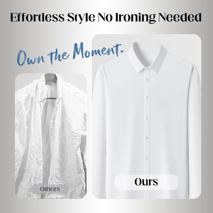 🔥50% OFF!🔥Men's Solid Color Lapel Long Sleeve Button-Down Shirts