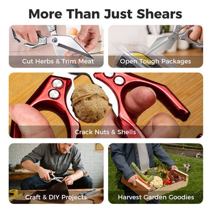🔥Hot Sale（💥50%OFF）🔥Multifunctional Heavy-Duty Kitchen Shears✂️Bone-Cut Power, Non-Slip Grip🍗