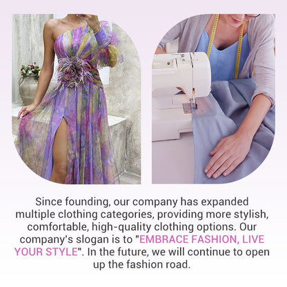 ✨【Slimming Wizard】Colorblock Mirage Dress ✨ | Diagonal Seam Illusion | Arm-Covering Flutter Sleeves | Back Zipper for Perfect Fit
