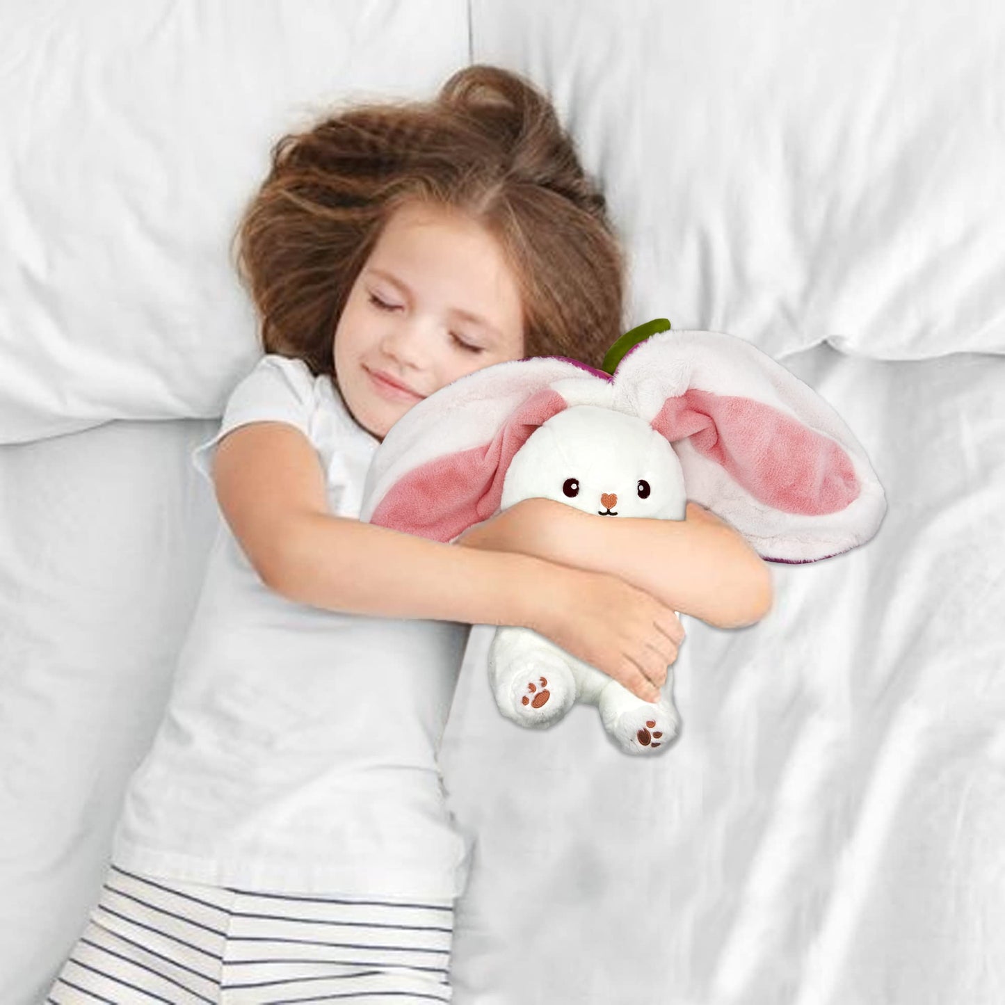 🍓 LAST DAY PROMOTION - 50%OFF🍓Strawberry Bunny Transformed into Little Rabbit🎀 Fruit Doll Plush Toy🐰