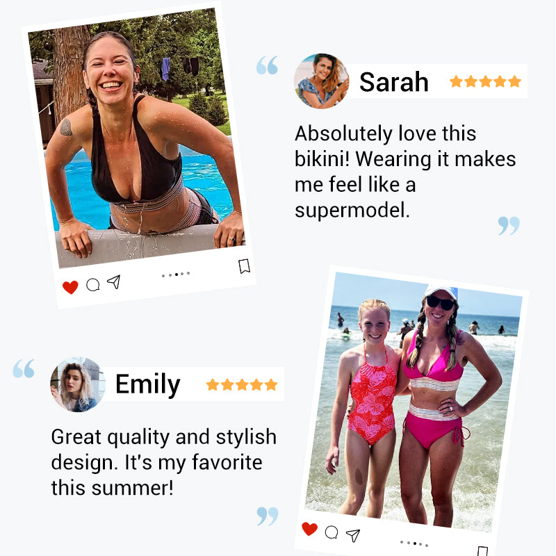 🔥2026 HOT SALE💞50K+ SOLD!⚡High Waisted Tummy Control Color Block Bikini Sets