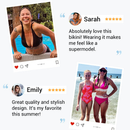 🔥2026 HOT SALE💞50K+ SOLD!⚡High Waisted Tummy Control Color Block Bikini Sets