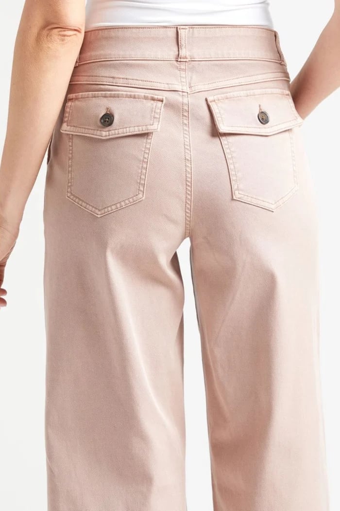 🔥2025 HOT SALE🔥Stretch Twill Cropped Wide Leg Pants | High Waist | Loose & Comfortable