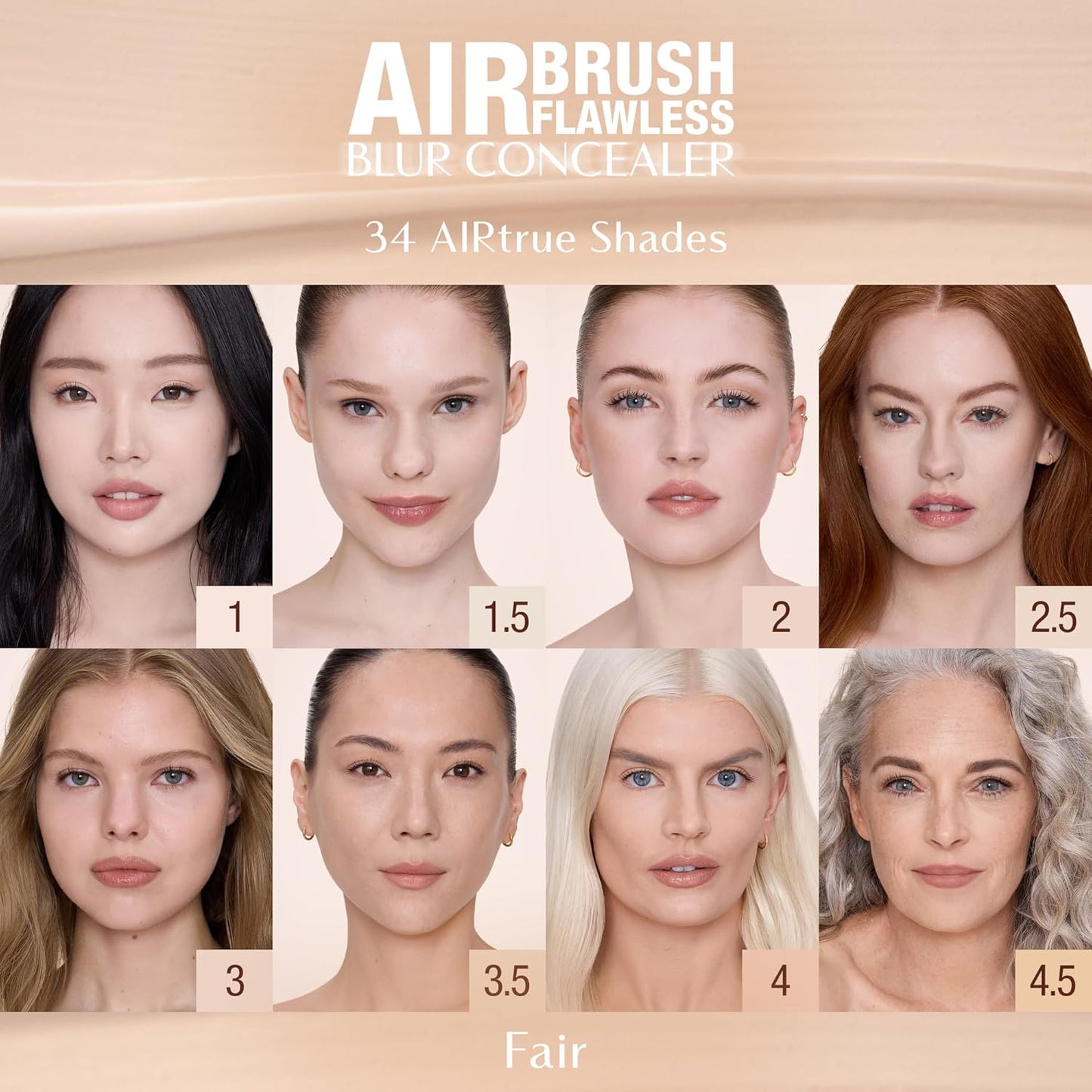 💝Charlotte Tilbury AIRbrush Flawless Blur Concealer - Longwear Concealer for Dark Circles, Blemishes, Redness & More - Hydrating, Crease-Proof & Full Coverage with a Natural Matte Finish