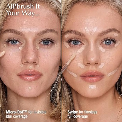 💝Charlotte Tilbury AIRbrush Flawless Blur Concealer - Longwear Concealer for Dark Circles, Blemishes, Redness & More - Hydrating, Crease-Proof & Full Coverage with a Natural Matte Finish