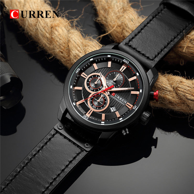Men’s Vintage High-End Business Watch - Quick-Release Leather/Steel, Slim Dress Profile, Premium Finishing 🖤