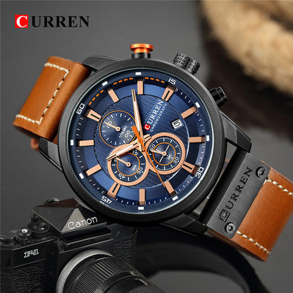 Men’s Vintage High-End Business Watch - Quick-Release Leather/Steel, Slim Dress Profile, Premium Finishing 🖤