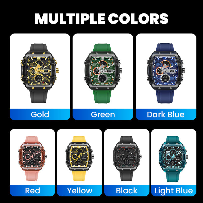 ⚡LED Backlight+Stopwatch Technique💥Smael Technology Style Digital Watch