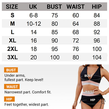 🔥2026 HOT SALE💞50K+ SOLD!⚡High Waisted Tummy Control Color Block Bikini Sets