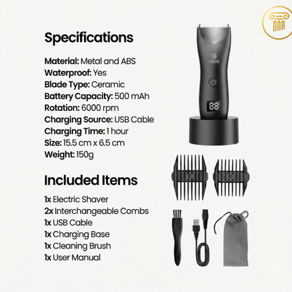 BarberMax® – Recortador íntimo profesional
