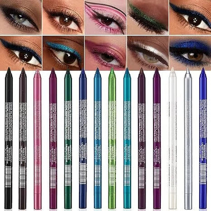 🥳2026 HOT SALE🥳💞50K+ SOLD!💥💎Sparkling Gel Eyeliner Collection – 14 waterproof, pearl & metallic shades to play with. One-stroke intensity, all-day wear. 🌈💫
