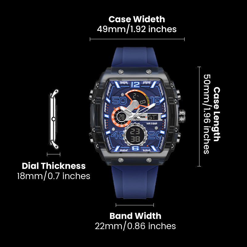 ⚡LED Backlight+Stopwatch Technique💥Smael Technology Style Digital Watch