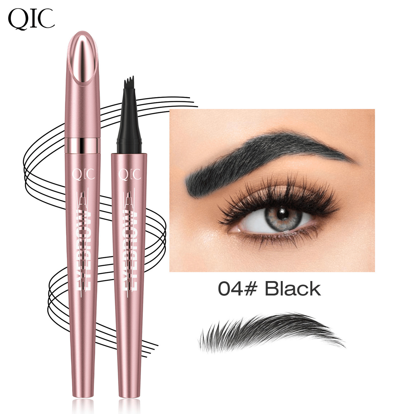 🥳BUY 1 GET 1 FREE 💞50K+ SOLD!💥✨3D Natural-Looking Eyebrow Pencil– 4-prong tip creates natural hair-like strokes. Waterproof, smudge-proof & lasts 24h