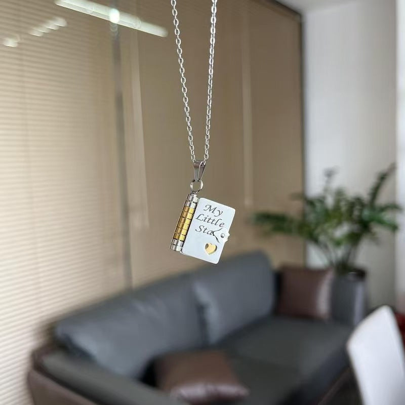 🔥🔥My Little Star Book Necklace for Daughter, Birthday Day Gift Graduation Jewelry of Love