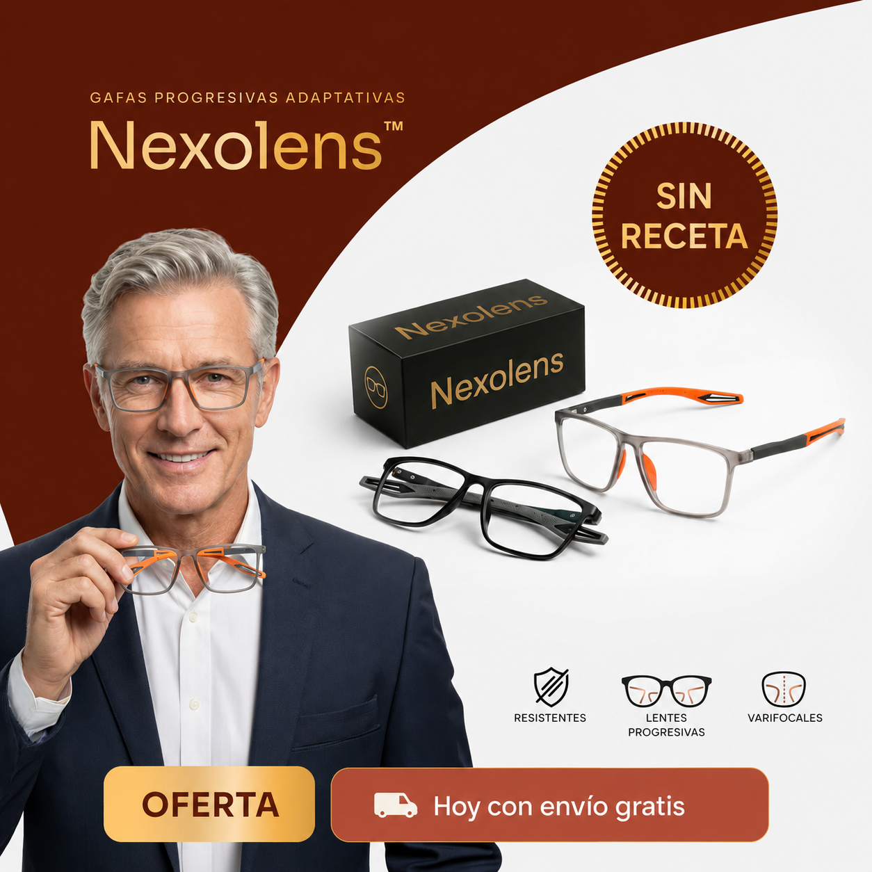 Nexolens - Gafas de Lectura Inteligentes y Confort Visual (Regalo Gratis)