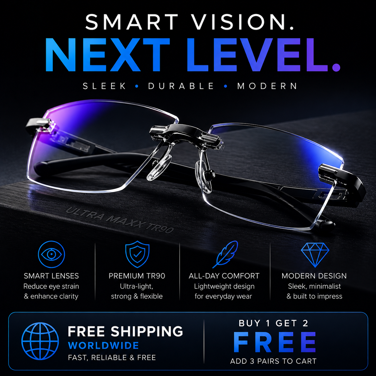 Gafas de lectura inteligentes Ultra Maxx TR90 — Compra 1 y llévate 2 gratis