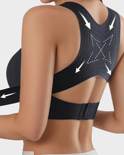 ⏰Front Closure Cross-Back Wireless Posture Bra