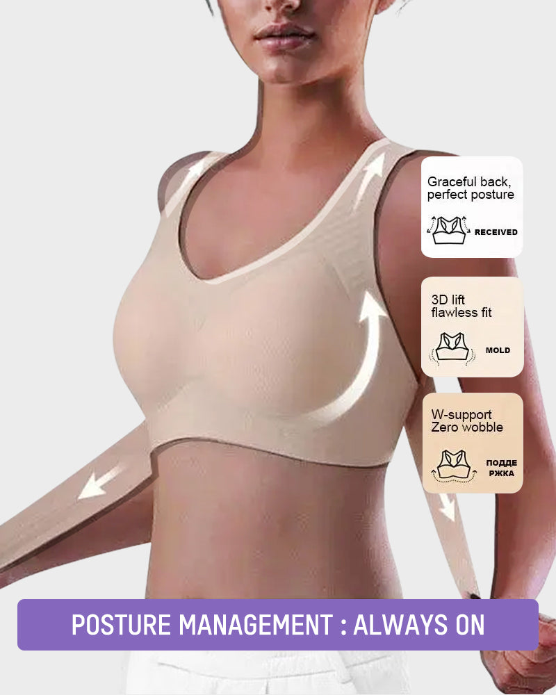 ⏰Front Closure Cross-Back Wireless Posture Bra